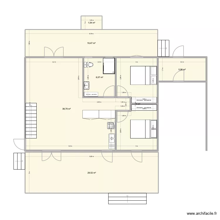 essai1. Plan de 7  et 121 m²
