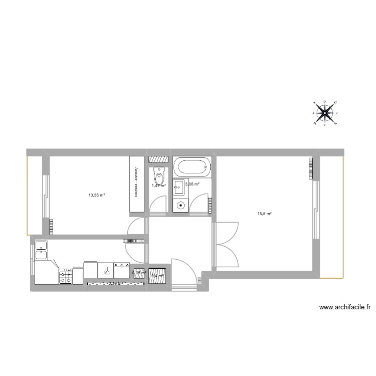 Voltaire. Plan de 0 pièce et 0 m2
