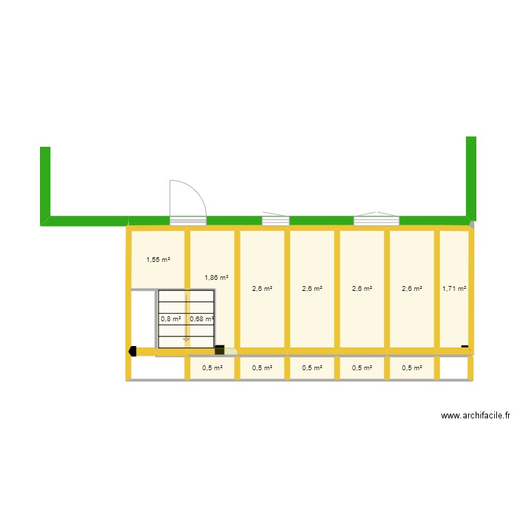 ref baumann. Plan de 14 pièces et 20 m2