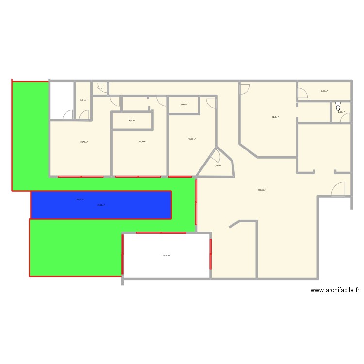 maison a. Plan de 15 pièces et 401 m2