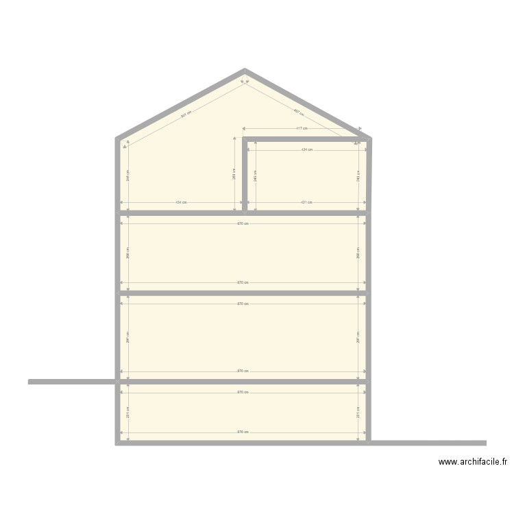 poste 1 bouillon. Plan de 5 pièces et 98 m2