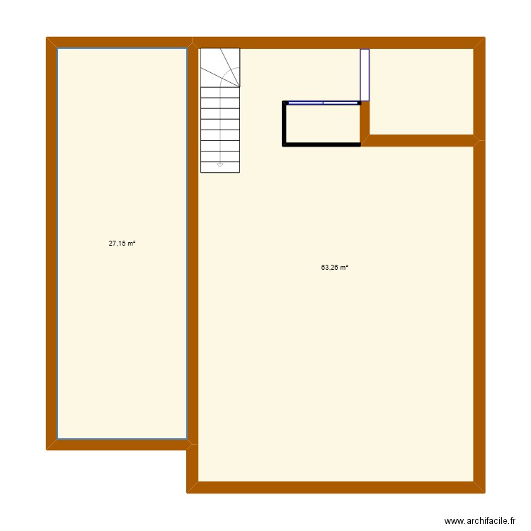 extension boves 2. Plan de 2 pièces et 90 m2
