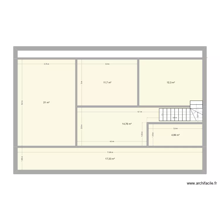 Maison Picquigny Etage. Plan de 6 et 82 m² Maison Picquigny Etage. Plan de 6 et 82 m²