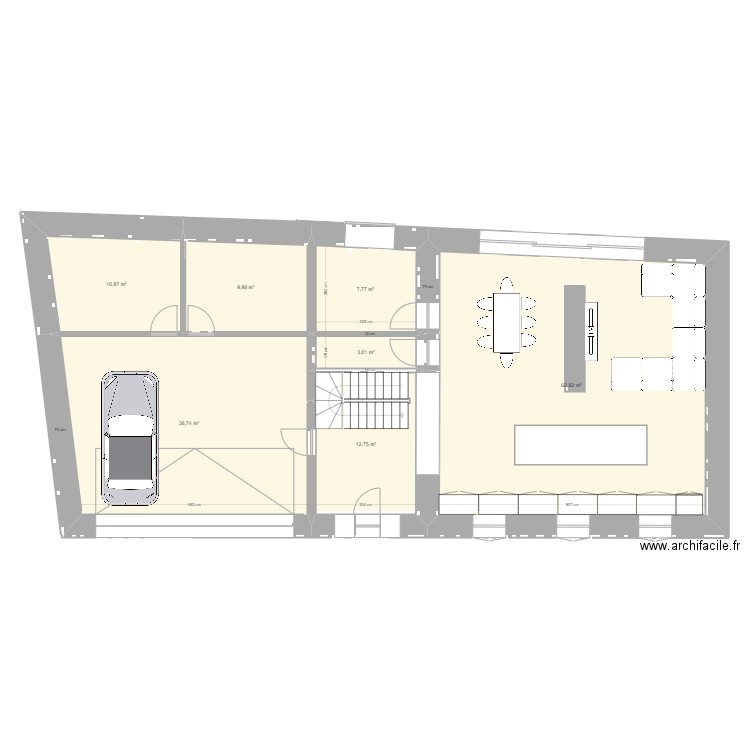 novo. Plan de 17 pièces et 296 m2