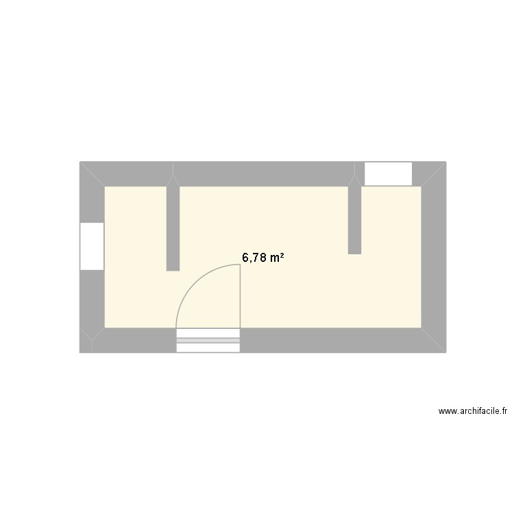 sdb maitre. Plan de 1 pièce et 7 m2