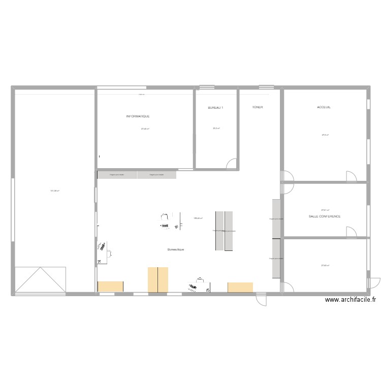 Projet STD V.3.2 partagé. Plan de 7 pièces et 431 m2