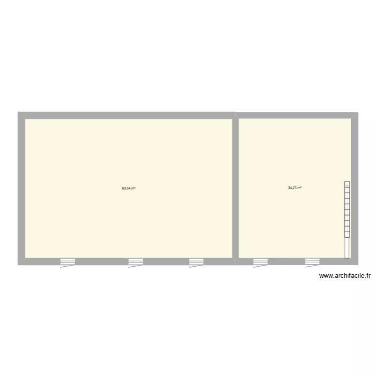 MONTFAVILLE grenier v1. Plan de 2 et 98 m² MONTFAVILLE grenier v1. Plan de 2 et 98 m²