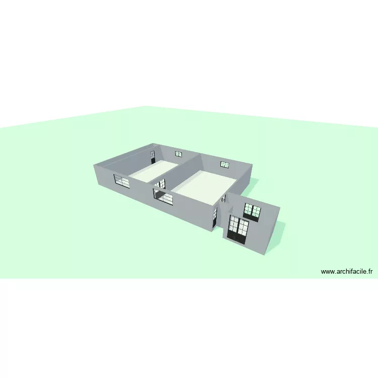 mezzanine technique v2-1. Plan de 4 pièces et 168 m²