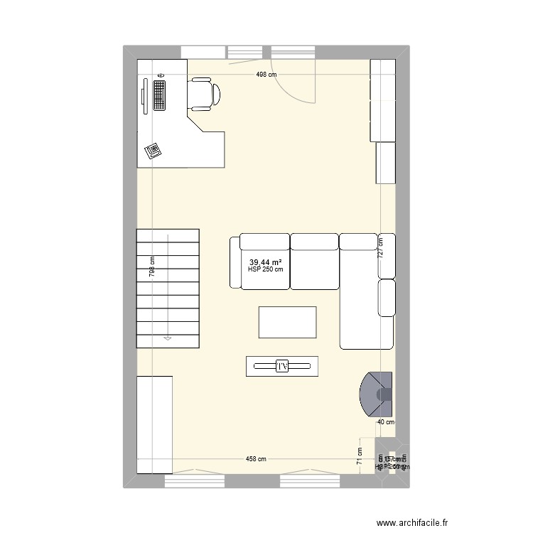 Maison new2. Plan de 2 pièces et 40 m2