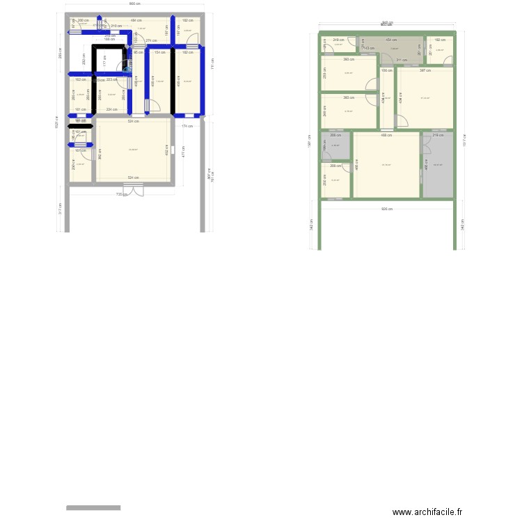 abou_Djamboutou. Plan de 24 pièces et 171 m2