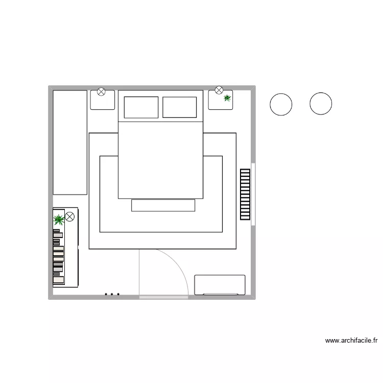 Nadine Boileau_chambre. Plan de 