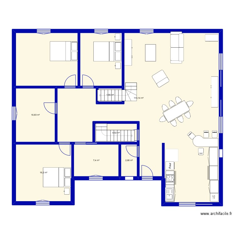 plan villefranche d'albi. Plan de 7 pièces et 156 m2