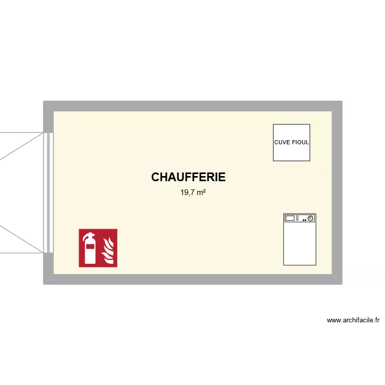 CHAUFFERIE LE LITTLE. Plan de 1 et 20 m² CHAUFFERIE LE LITTLE. Plan de 1 et 20 m²