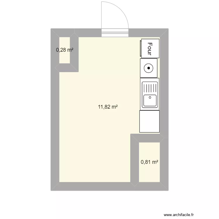 FRANCOISE - Petite maison - cuisine. Plan de 