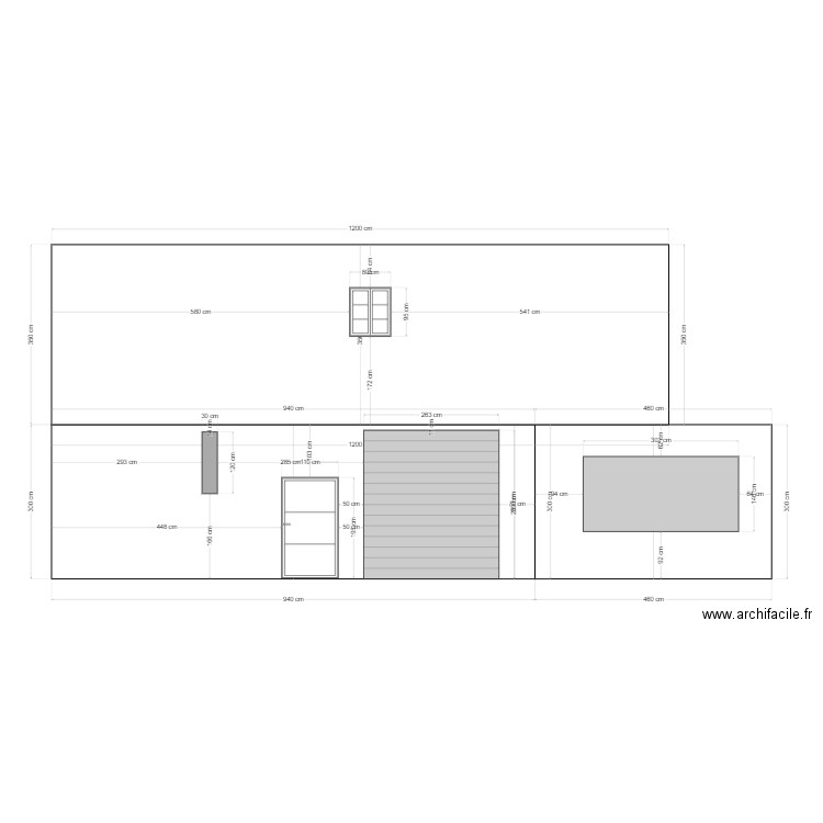 plan façade nord avant modifs. Plan de 0 pièce et 0 m2