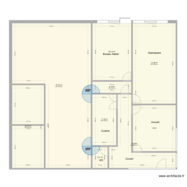 Bureaux Scionzier avec yes. Plan de 