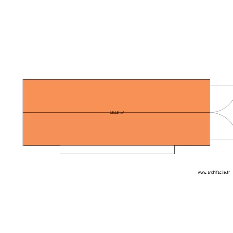 ma 2e cantine. Plan de 1  et 18 m²