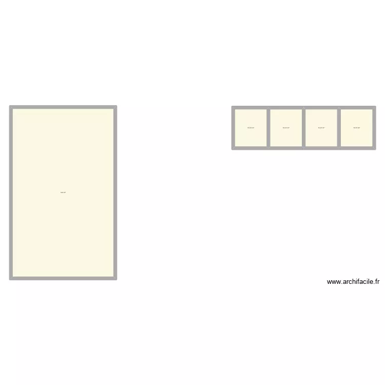 projet 2. Plan de 5  et 188 m²