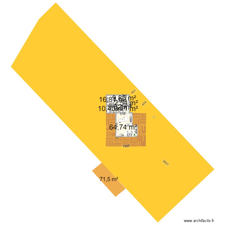 Maison sud 2. Plan de 26 pièces et 667 m2