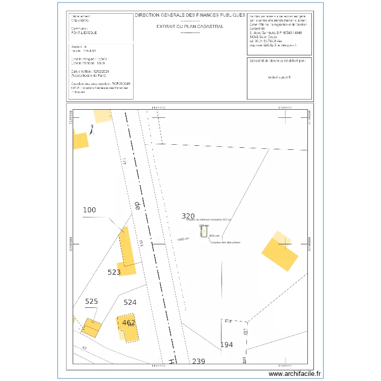 Plan de masse parking covoiturage. Plan de 