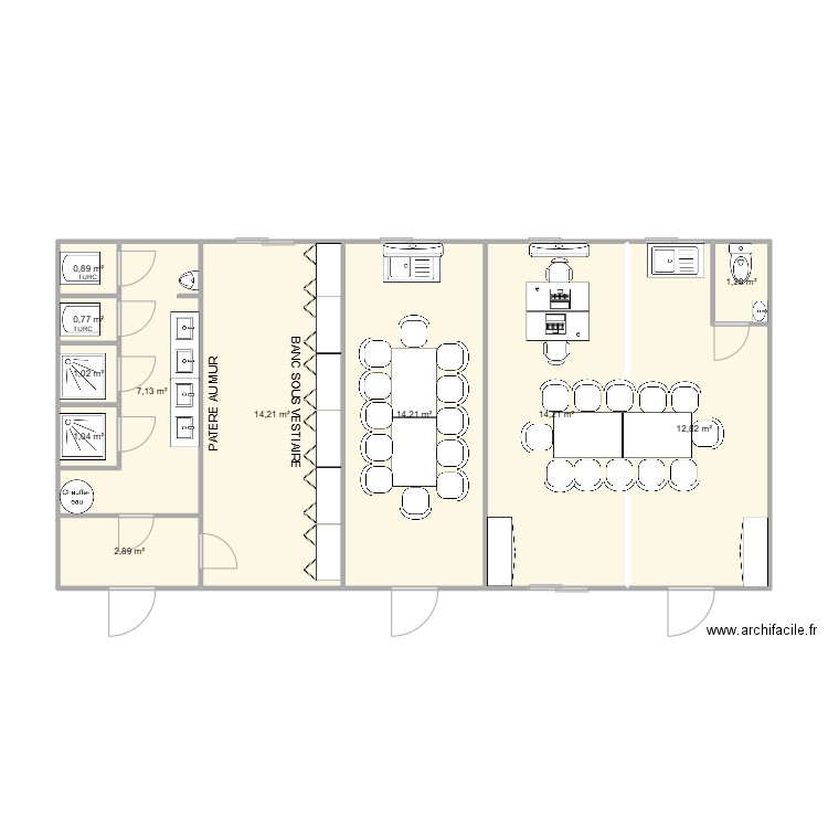 EIFFAGE CHANTIER ST GERMAIN AU MONT D'OR. Plan de 11 pièces et 70 m2