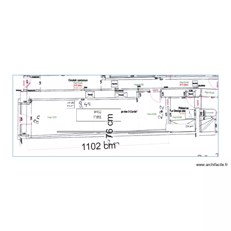 COMPTOIR CHOCOLATHE. Plan de 