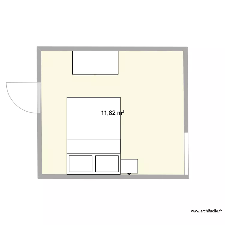 petite chambre. Plan de 1 et 12 m² petite chambre. Plan de 1 et 12 m²