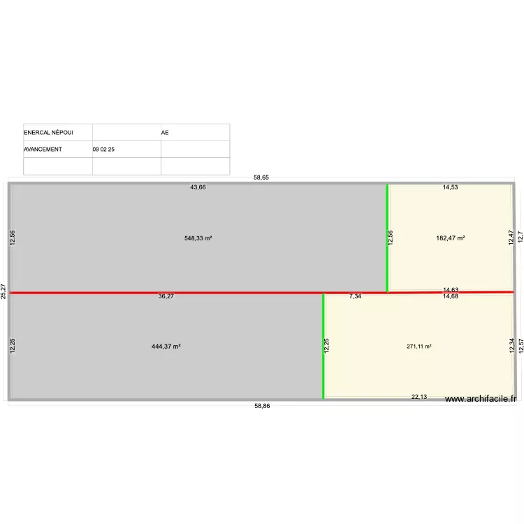 CENTRAL NEPOUI TOITURE USINE. Plan de 