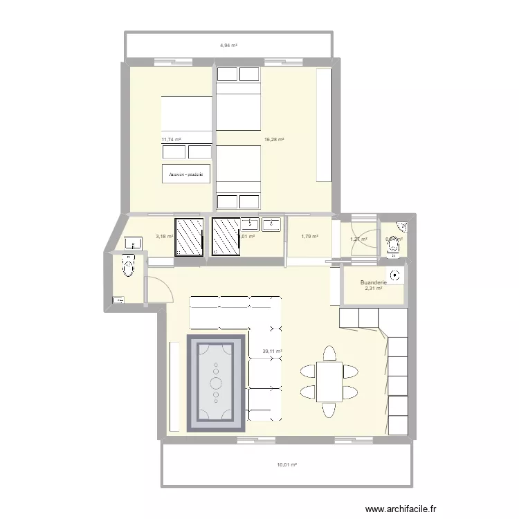 Airelles V3. Plan de 