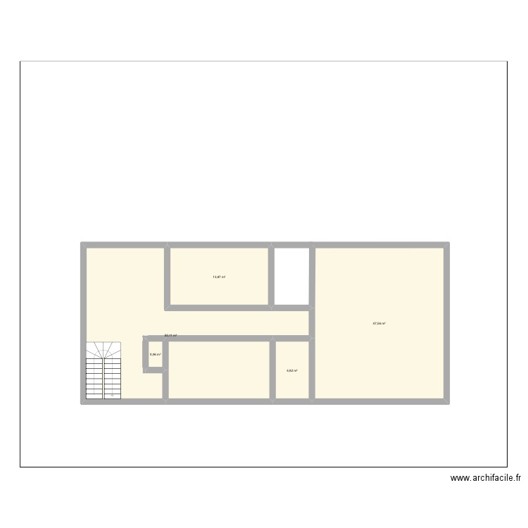 Maison. Plan de 5 pièces et 117 m2