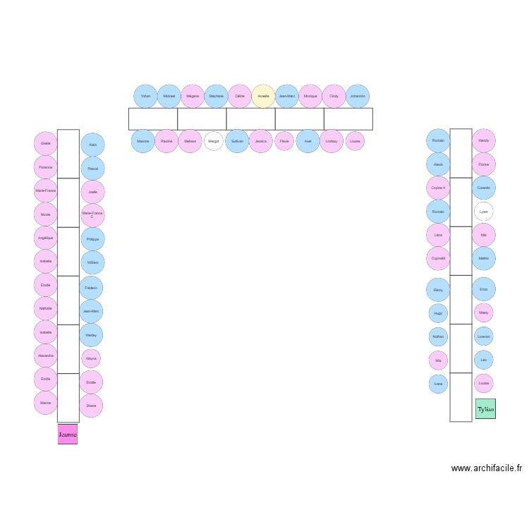 plan table 1. Plan de 0 pièce et 0 m2