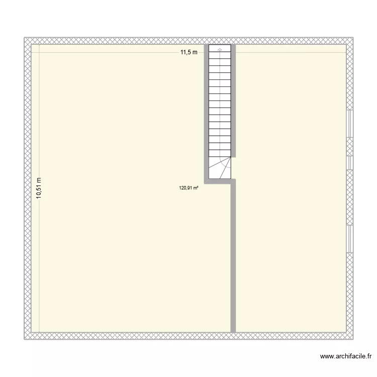 &eacute;tage St-Martin. Plan de 1  et 121 m²