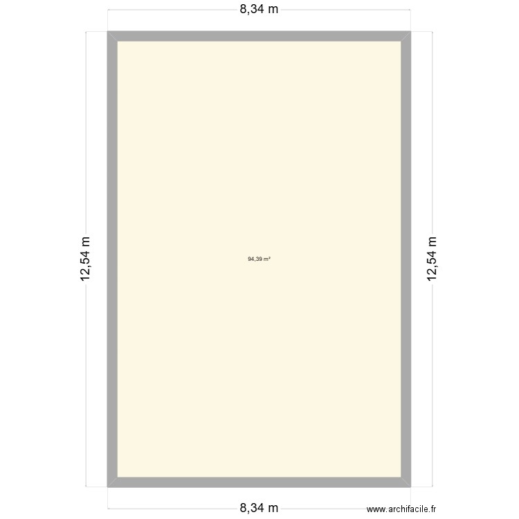 plan de masse. Plan de 1 pièce et 94 m2