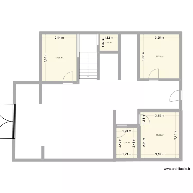sous sol. Plan de 5 et 41 m² sous sol. Plan de 5 et 41 m²