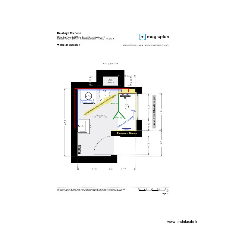 Plan Projet  Delahaye. Plan de 0 pièce et 0 m2