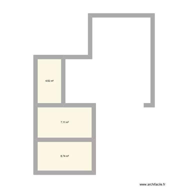 Essai. Plan de 3  et 18 m²