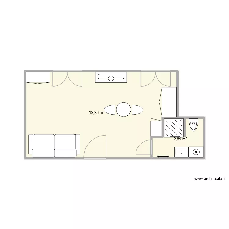 modification victor hugo. Plan de 2 et 23 m² modification victor hugo. Plan de 2 et 23 m²