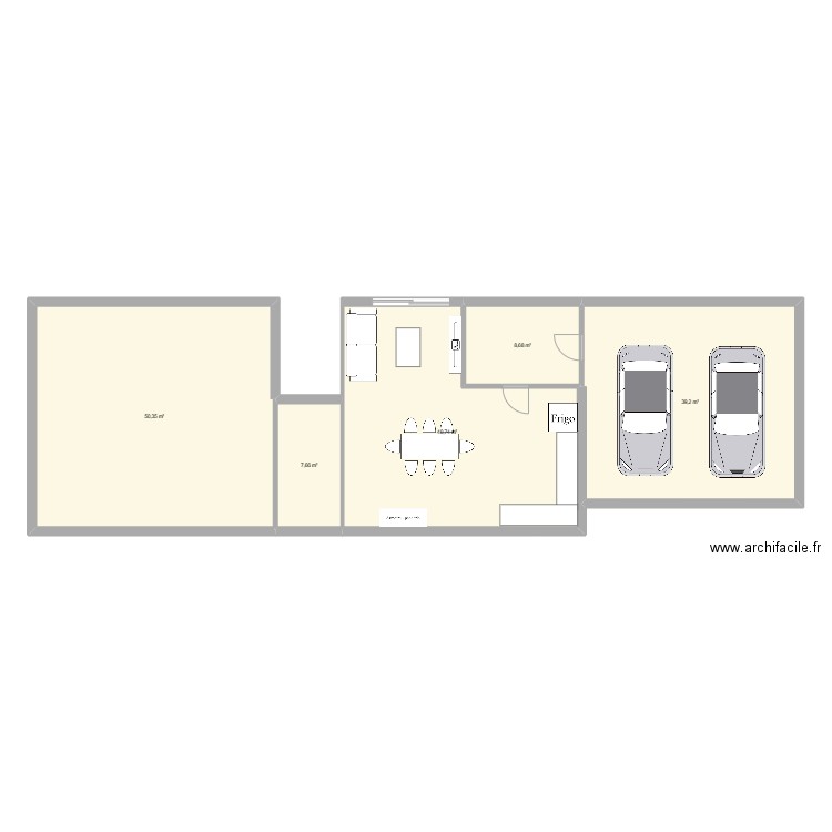 Maison. Plan de 5 pièces et 147 m2