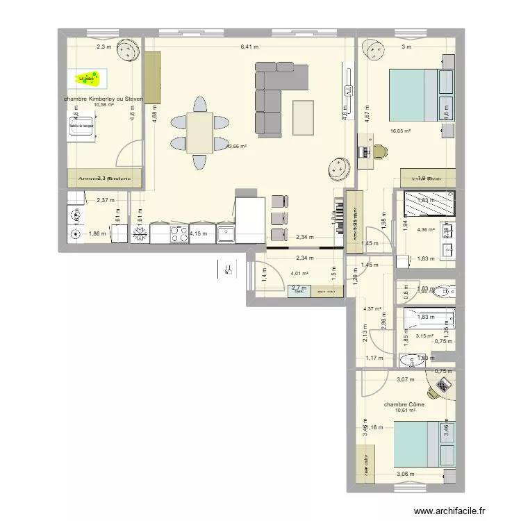 apparte manon et greg 2. Plan de 9  et 99 m²