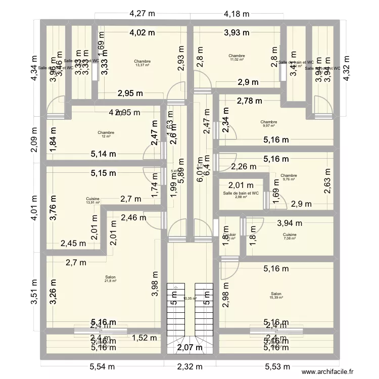 &Eacute;tages immeuble Awa Marie. Plan de 