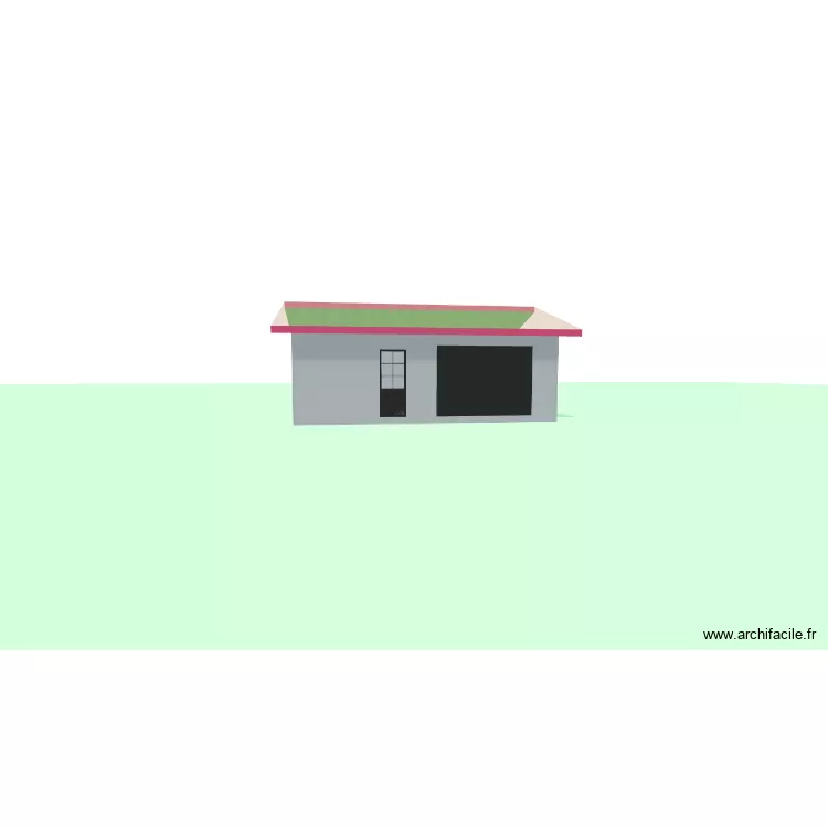 garage. Plan de 1  et 46 m²