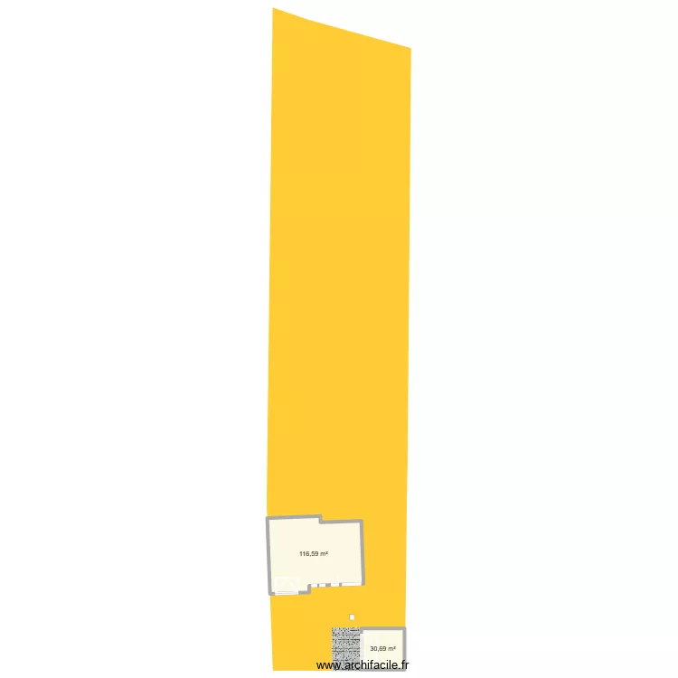 essai. Plan de 2  et 147 m²