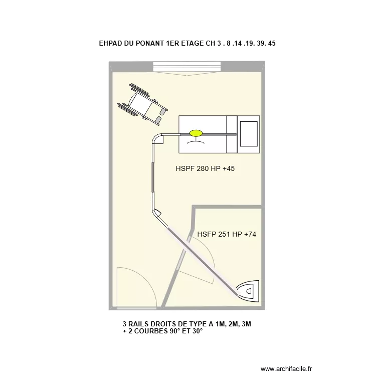EHPAD DU PONANT CH 3 8  14  19  39 45. Plan de 