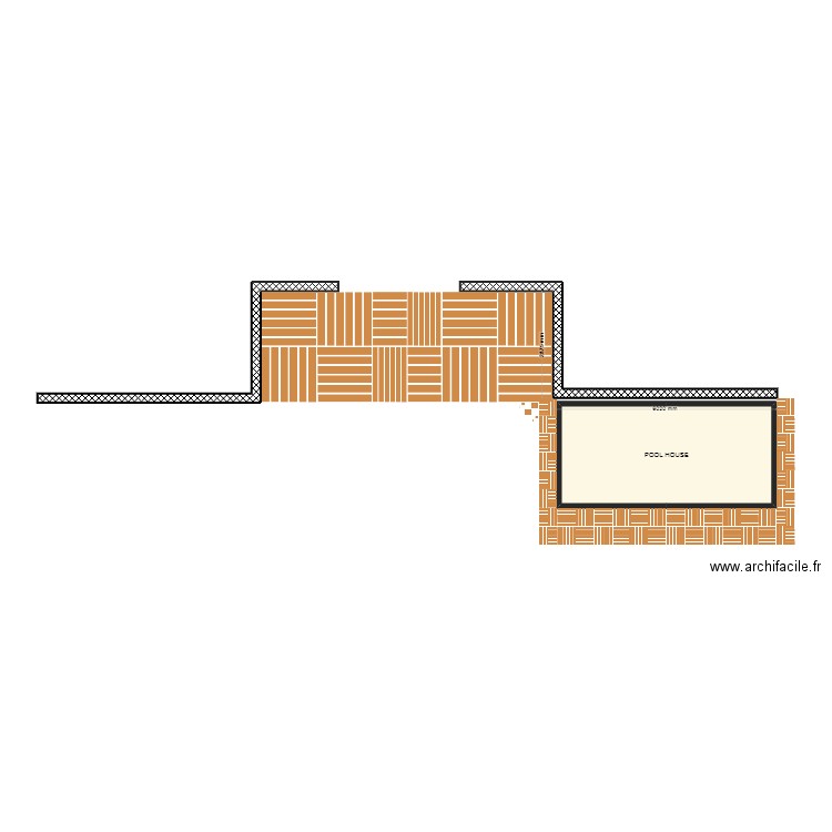 CHATEAU pool House. Plan de 1 pièce et 15 m2