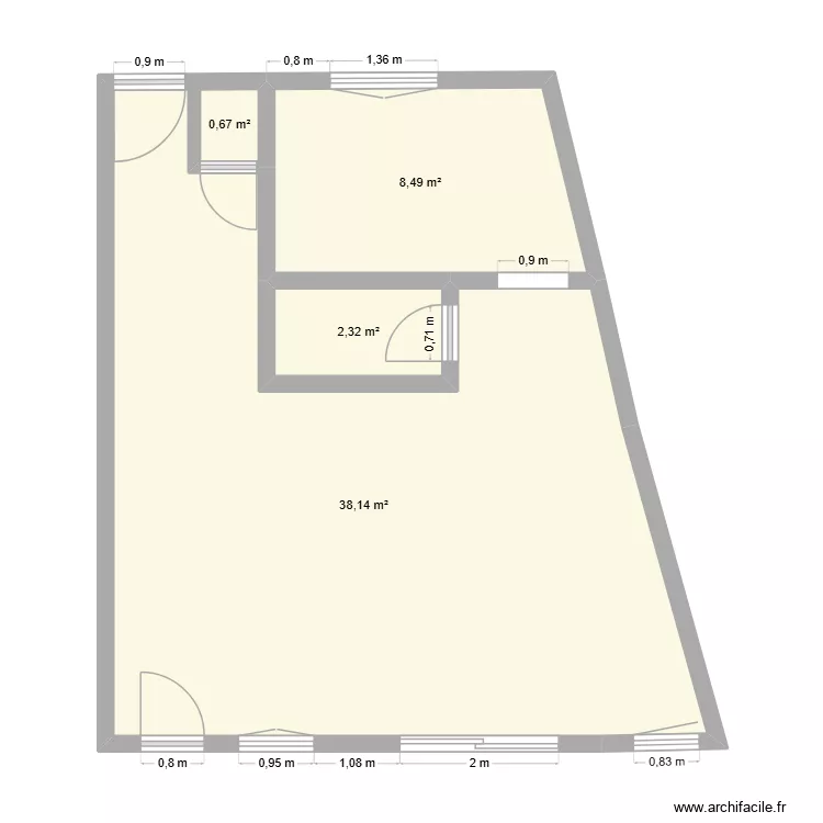 Le croisic projet. Plan de 4  et 50 m²