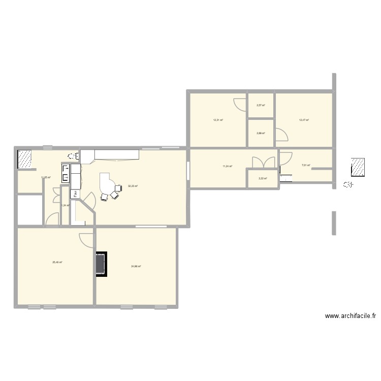 plan pas mal. Plan de 12 pièces et 146 m2