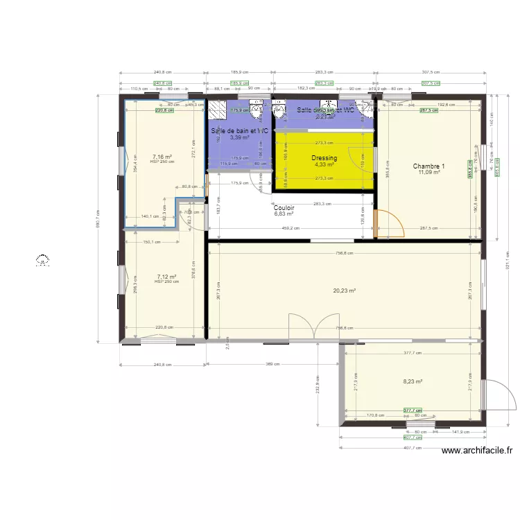 Rénovation BONNEAU 26. Plan de 9 Pièces et 71 m² Rénovation BONNEAU 26. Plan de 9 Pièces et 71 m²