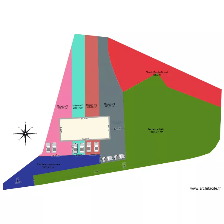 Chapelle Launay - Touche Basse. Plan de 1  et 165 m²