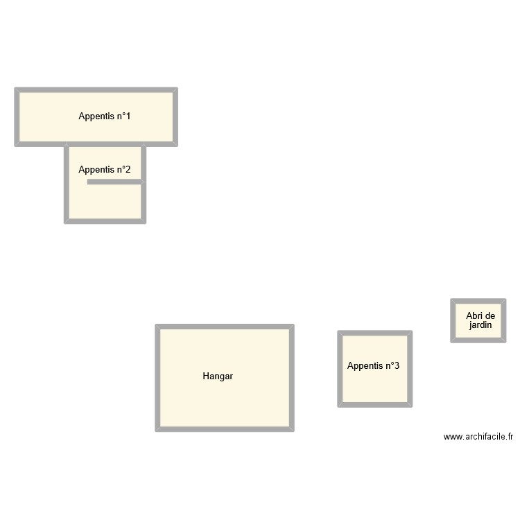 conan. Plan de 5 pièces et 115 m2