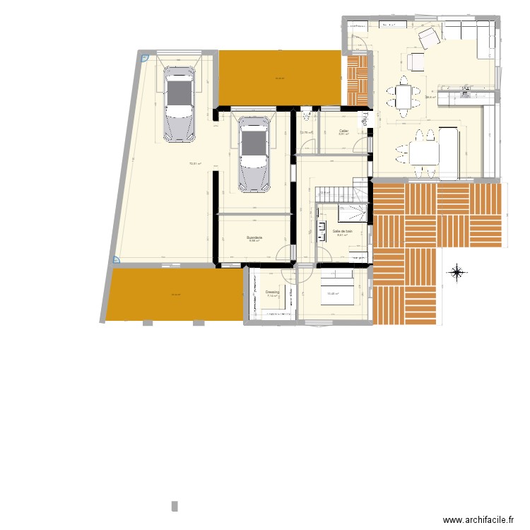 Maison GE2. Plan de 9 pièces et 187 m2